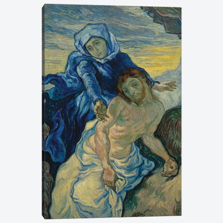 Pieta, 1890 Canvas Print #BMN9285} by Vincent van Gogh Canvas Art