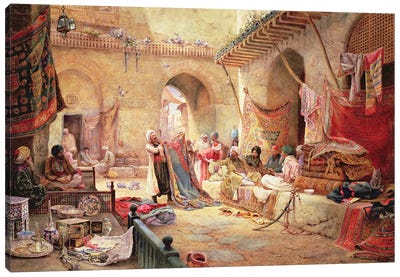 Carpet Bazaar, Cairo, 1887 Canvas Art Print