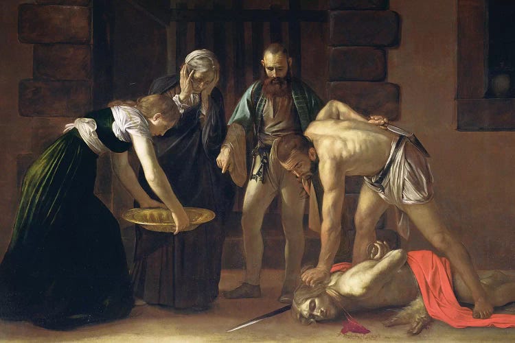 The Decapitation of St. John the Baptist, 1608 by Michelangelo Merisi da Caravaggio wall art