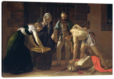 The Decapitation of St. John the Baptist, 1608 Canvas Art Print - Saint Art