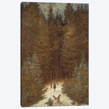 Hunter in the Forest, c.1814 Canvas Print #BMN9318} by Caspar David Friedrich Art Print
