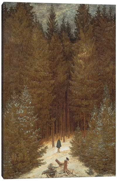 Hunter in the Forest, c.1814 Canvas Art Print - Caspar David Friedrich