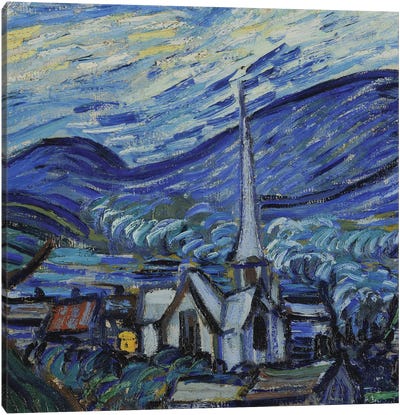 The Starry Night, June 1889 Canvas Art Print - Vincent van Gogh