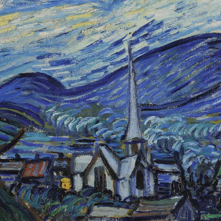 The Starry Night, June 1889 by Vincent van Gogh wall art