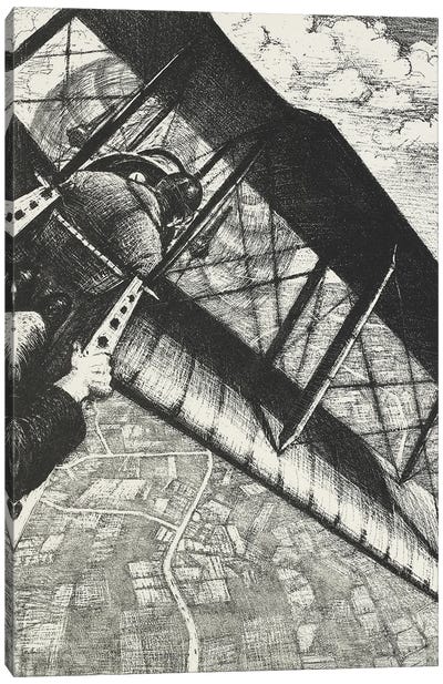 Banking at 4,000 feet, 1917 Canvas Art Print