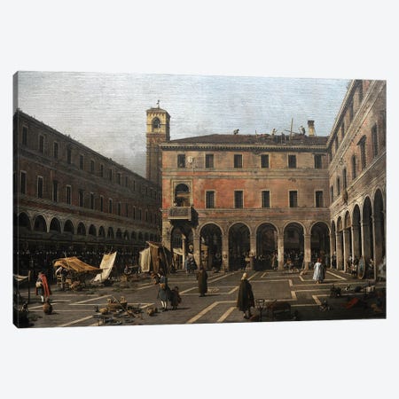 The Campo di Rialto, 1758-1763 Canvas Print #BMN9327} by Canaletto Canvas Art Print