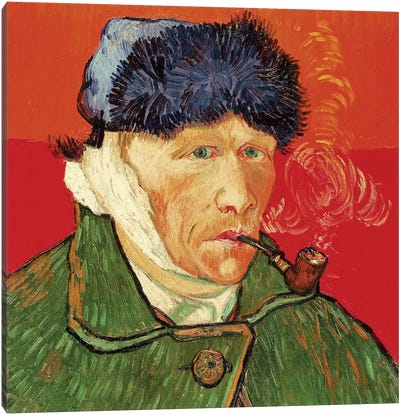 Self Portrait with Bandaged Ear, 1889 Canvas Art Print - Vincent van Gogh