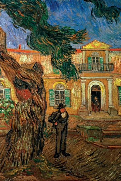 St. Paul's Hospital, St Remy, 1889 by Vincent van Gogh metal wall art