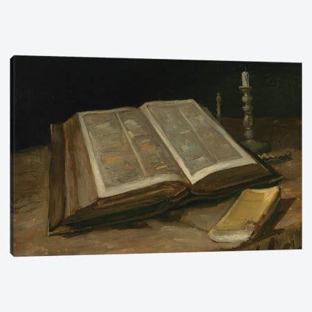 Still Life with Bible, 1885 Canvas Print #BMN9340} by Vincent van Gogh Canvas Art