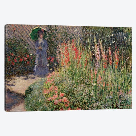 Rounded Flower Bed , 1876 Canvas Print #BMN9344} by Claude Monet Canvas Art Print