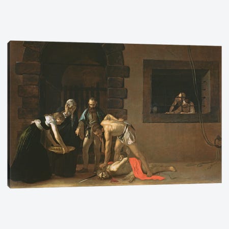 The Decapitation of St. John the Baptist, 1608 Canvas Print #BMN9346} by Michelangelo Merisi da Caravaggio Canvas Print