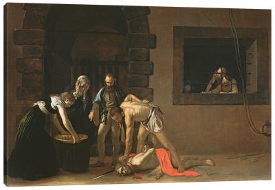 The Decapitation of St. John the Baptist, 1608 Canvas Art Print