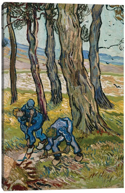 The Diggers, 1889 Canvas Art Print - Post-Impressionism Art