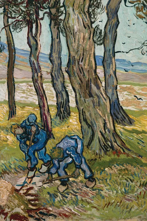 The Diggers, 1889 by Vincent van Gogh wall art