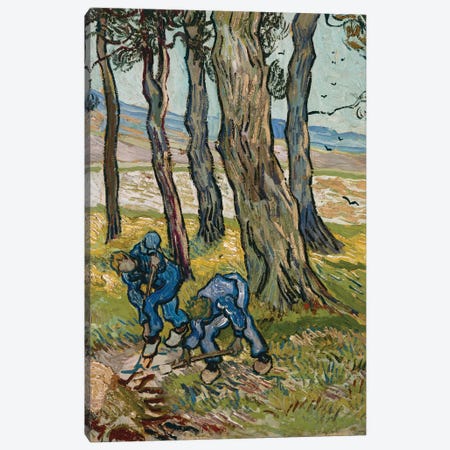 The Diggers, 1889 Canvas Print #BMN9357} by Vincent van Gogh Canvas Wall Art