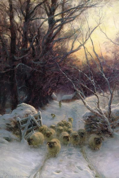 The Sun Had Closed For The Winter Day by Joseph Farquharson gallery poster