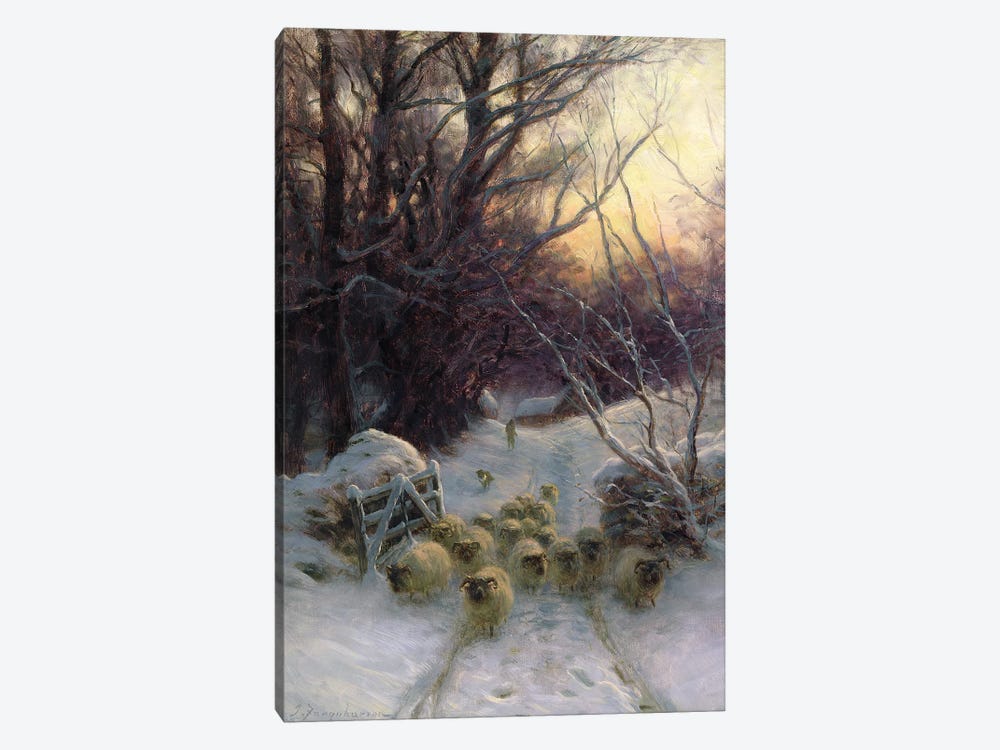 The Sun Had Closed For The Winter Day by Joseph Farquharson 1-piece Canvas Wall Art
