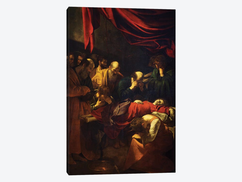 The Death of the Virgin, 1601-06 by Michelangelo Merisi da Caravaggio 1-piece Canvas Wall Art