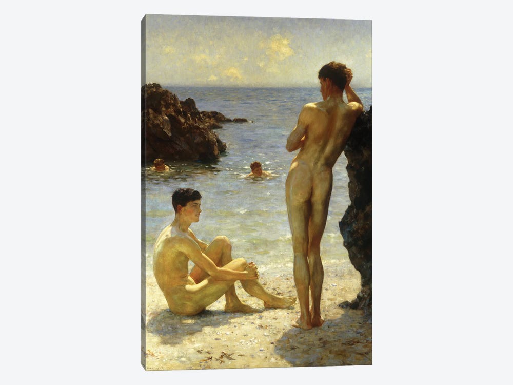 Lovers Of The Sun by Henry Scott Tuke 1-piece Canvas Print