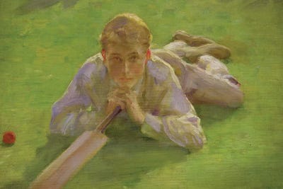 Henry All In Cricketing Whites by Henry Scott Tuke art print