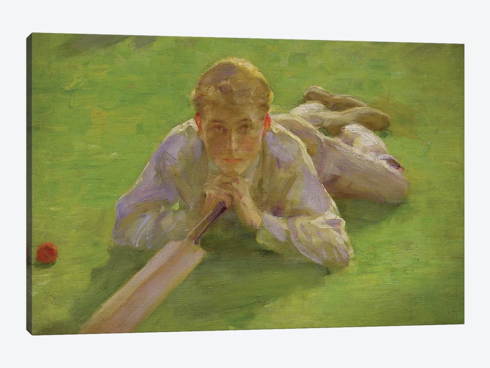 Henry All In Cricketing Whites by Henry Scott Tuke 1-piece Canvas Art