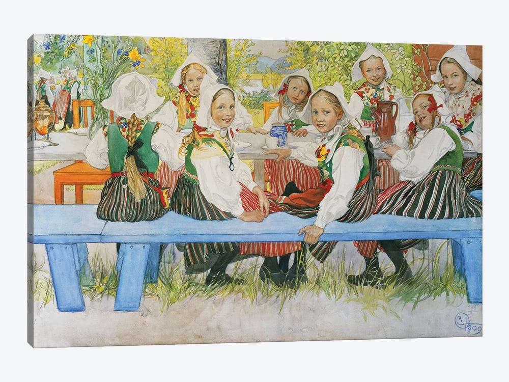 Kersti's Birthday, 1909 by Carl Larsson 1-piece Canvas Print
