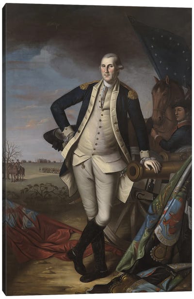 George Washington at the Battle of Princeton, 1781 Canvas Art Print
