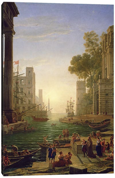 Embarkation of St. Paula Romana at Ostia, 1637-39 Canvas Art Print