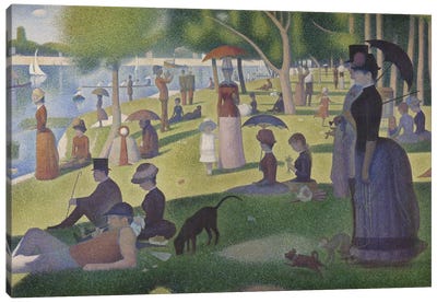 A Sunday on La Grande Jatte, 1884-86 Canvas Art Print - Georges Seurat