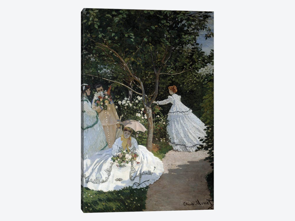 Women In The Garden A City Of Avray, Young Woman In The Garden By Claude Monet