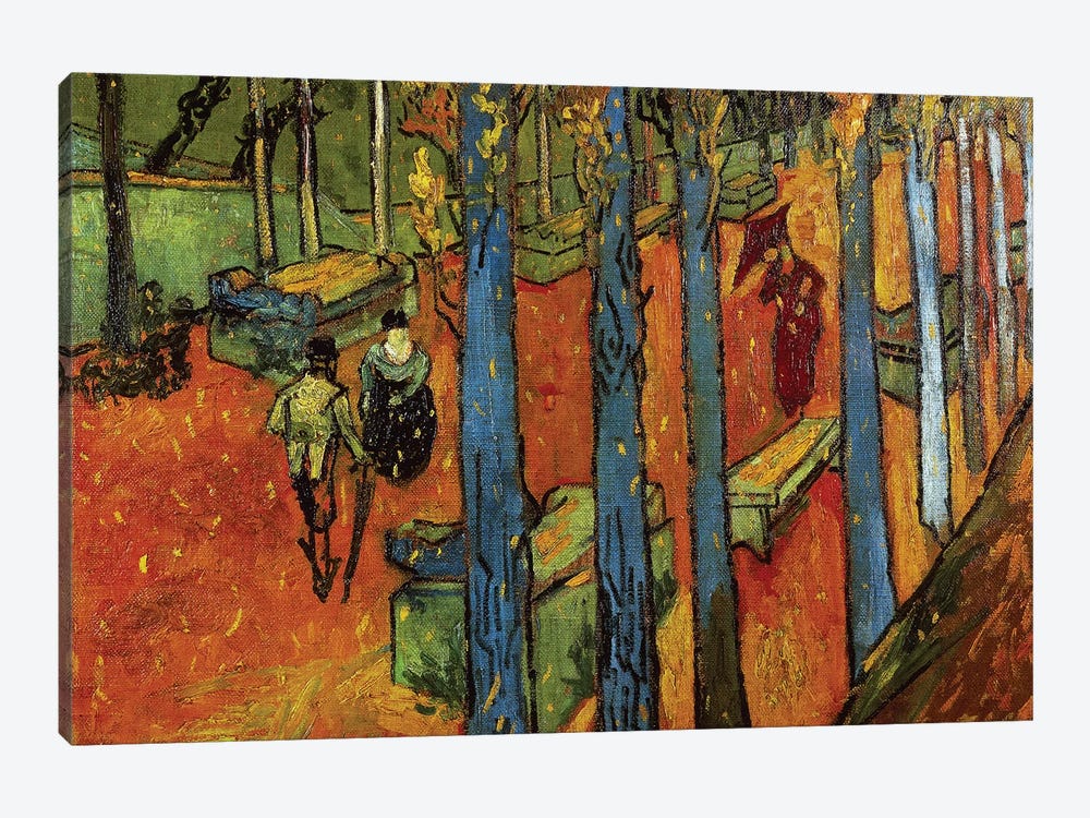 Falling leaves , 1888 by Vincent van Gogh 1-piece Canvas Art