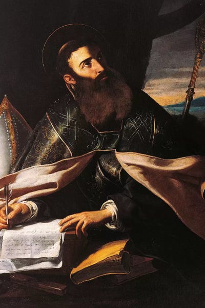Christianity: Portrait of St. Augustine of Hippo by Cecco del Caravaggio