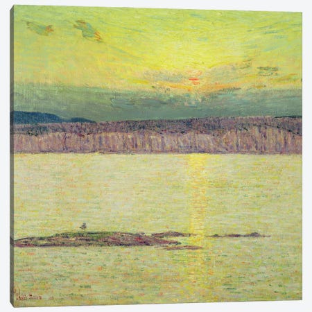 Sunset Ironbound, Mount Desert, Massachusetts, 1896 Canvas Print #BMN9393} by Childe Frederick Hassam Canvas Art Print