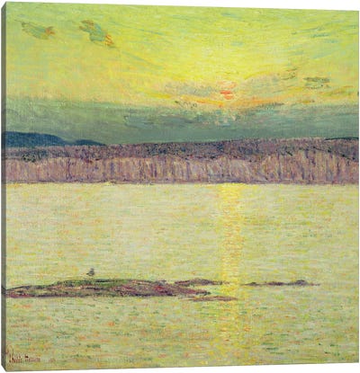 Sunset Ironbound, Mount Desert, Massachusetts, 1896 Canvas Art Print