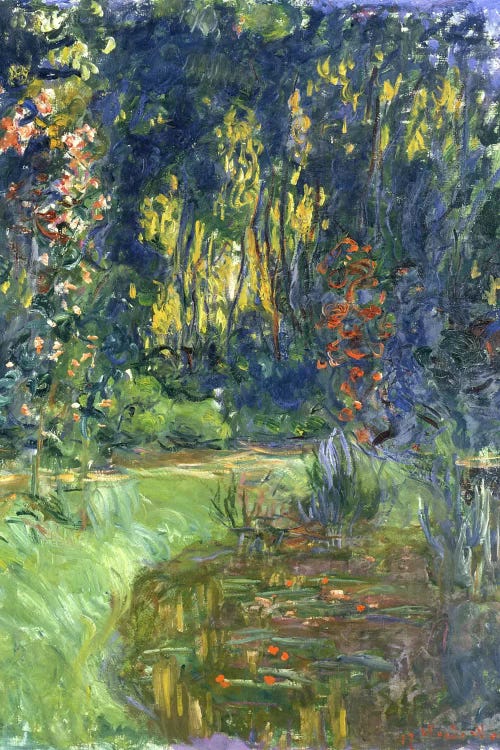 Garden of Giverny, 1923 by Claude Monet wall art