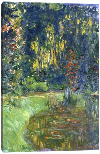 Garden of Giverny, 1923 Canvas Art Print - Traditional Living Room Art