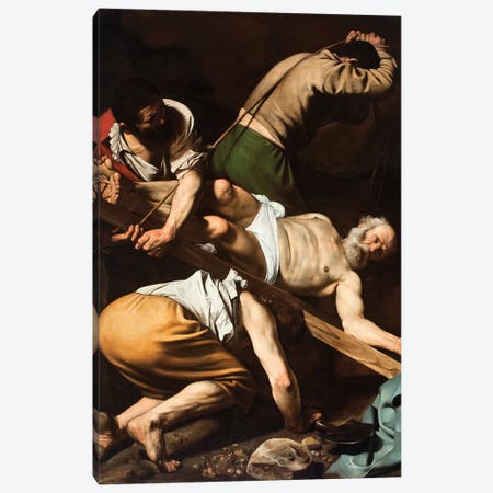 The Martyrdom of St Peter  Painting Canvas Print #BMN9401} by Michelangelo Merisi da Caravaggio Art Print