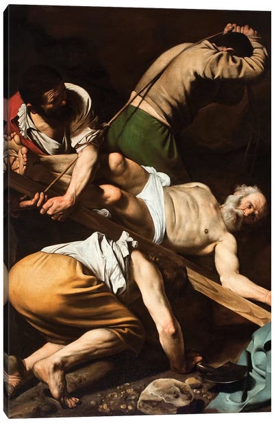 The Martyrdom of St Peter  Painting Canvas Art Print - Michelangelo Merisi da Caravaggio