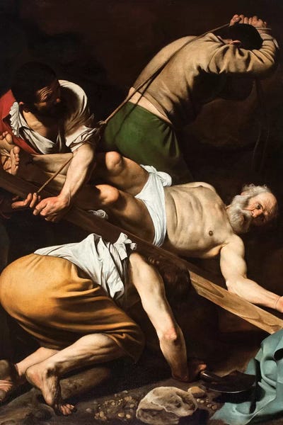 Michelangelo Merisi da Caravaggio: The Martyrdom of St Peter  Painting by Michelangelo Merisi da Caravaggio