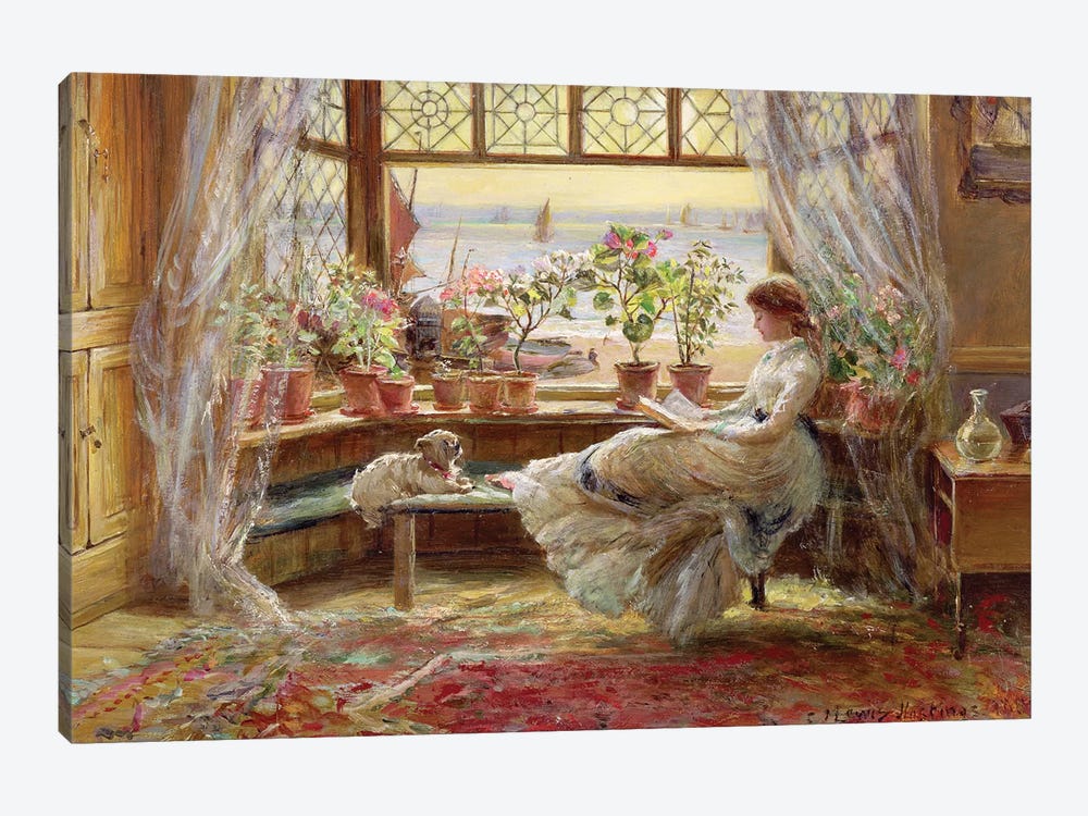Reading by the Window, Hastings by Charles James Lewis 1-piece Canvas Art Print