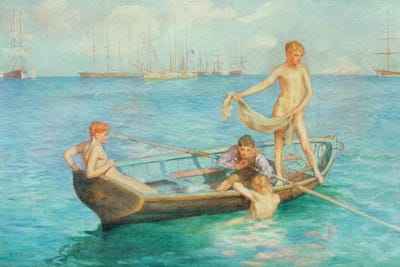 August Blue, 1896 by Henry Scott Tuke canvas print