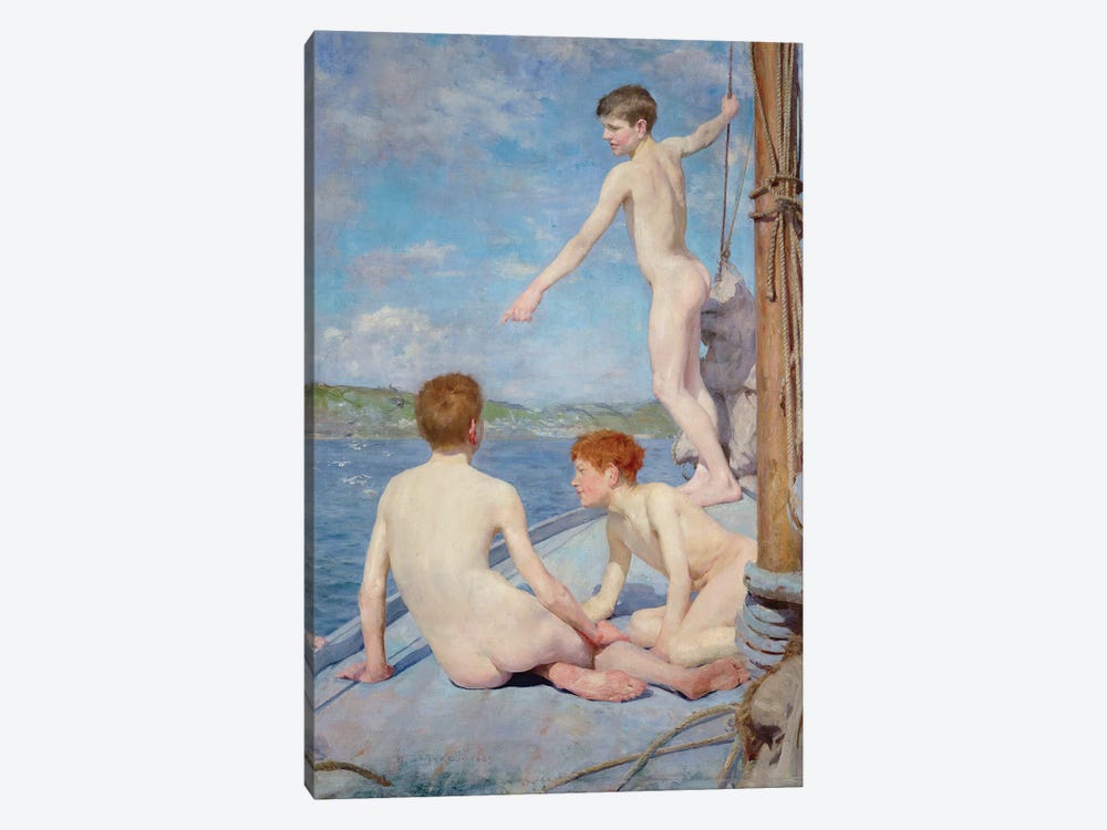 The Bathers by Henry Scott Tuke 1-piece Canvas Art