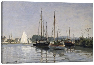 Pleasure Boats, Argenteuil, c.1872-3  Canvas Art Print - Claude Monet