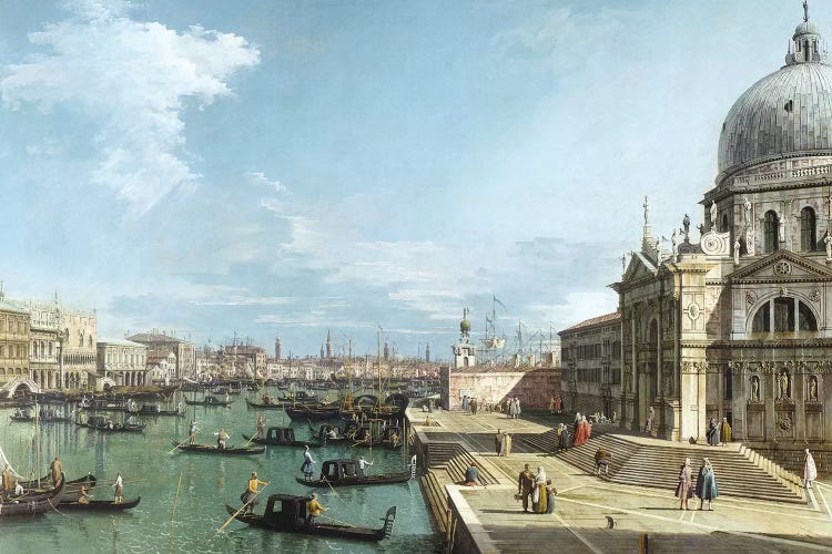 The Entrance to the Grand Canal and the church of Santa Maria della Salute, Venice by Canaletto wall art