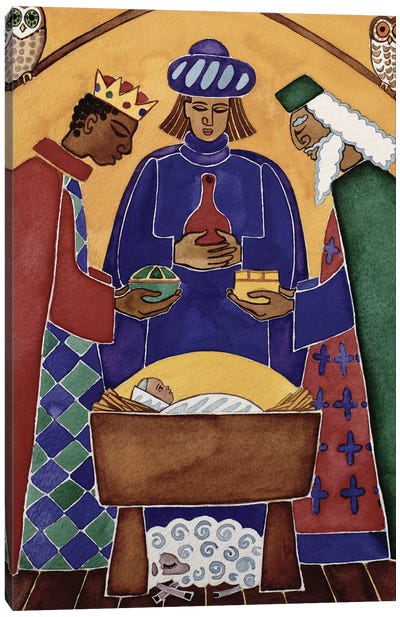 Adoration of the Kings Canvas Art Print - Christian Art