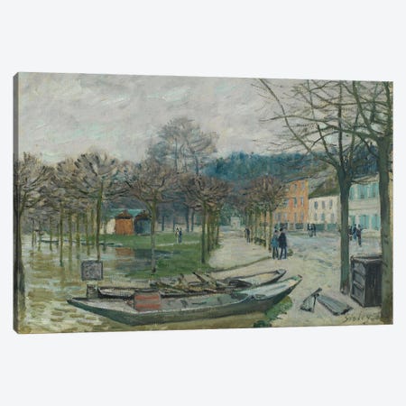 The Flood at Port-Marly, 1876  Canvas Print #BMN942} by Alfred Sisley Canvas Print