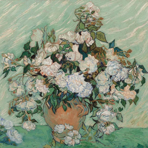 All Things Van Gogh: Roses, 1890 by Vincent van Gogh