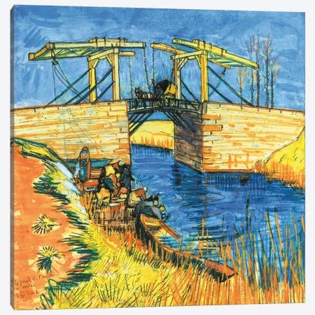 Le Pont de Langlois a Arles, 1888 Canvas Print #BMN9445} by Vincent van Gogh Canvas Wall Art