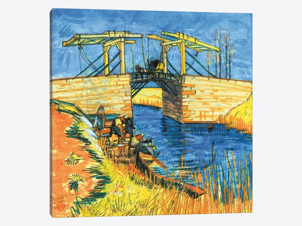 Le Pont de Langlois a Arles, 1888 by Vincent van Gogh 1-piece Canvas Art