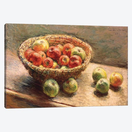 A Bowl of Apples; Le Panier de Pommes, 1880 Canvas Print #BMN9454} by Claude Monet Canvas Print